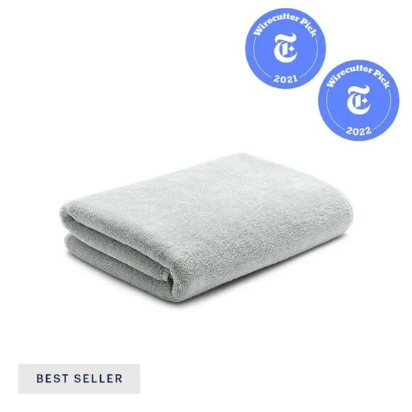 Riley Luxury Spa Towel Collection Bath Towel 30 x 58 in OEKO-TEX Silver - New - Picture 1 of 3
